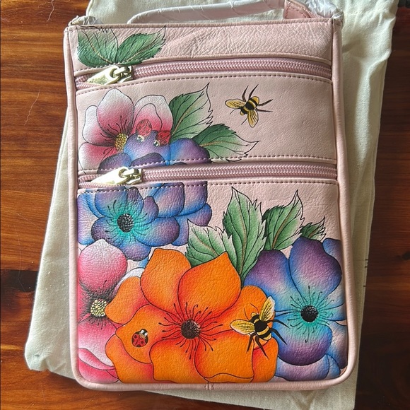 Anuschka Pastel Floral Shoulder Bag - Picture 2 of 4